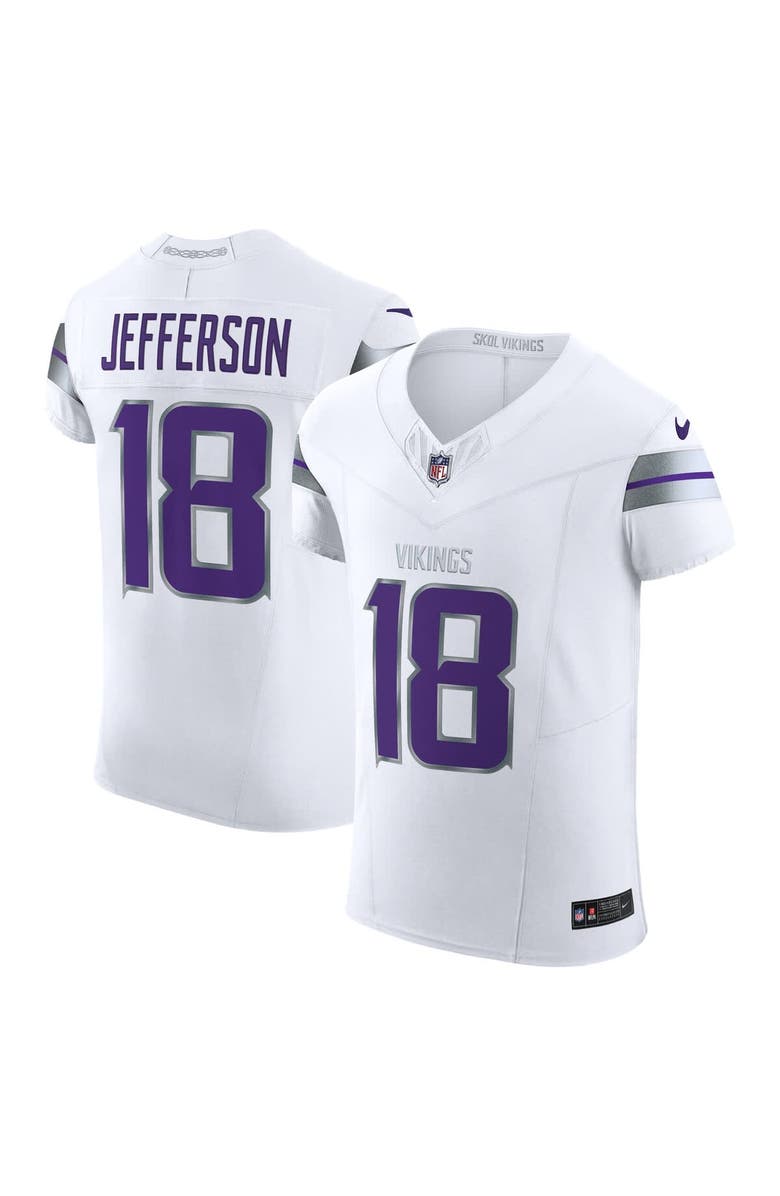 Nike Men's Nike Justin Jefferson White Minnesota Vikings Alternate Vapor F.U.S.E. Elite Player Jersey, Main, color, White