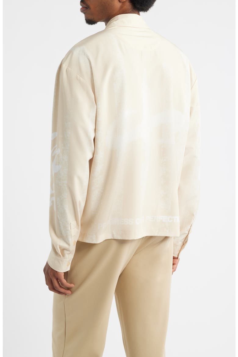 Team Graphic Button-Up Shirt, Alternate, color, TAN