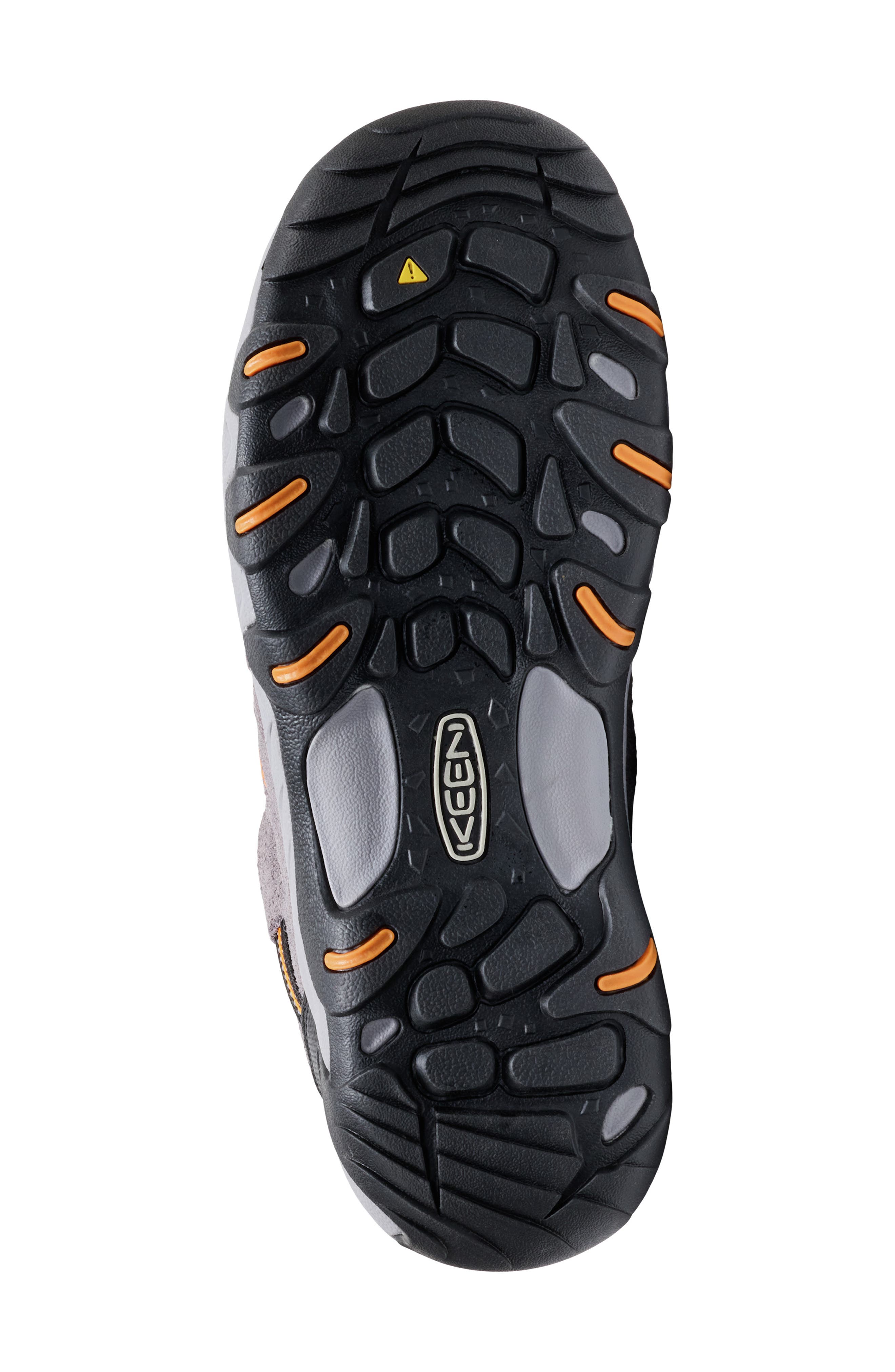 KEEN Headout Waterproof Hiking Shoe, Alternate, color, Steel Grey/ Orange Pepper