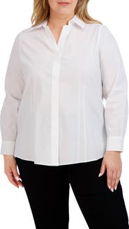 Foxcroft Taylor Non-Iron Long Sleeve Stretch Button-Up Shirt