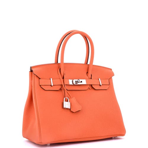 Pre-owned Hermes Hermes Birkin Handbag Orange Togo With Palladium Hardware 30 In Orange