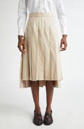 Thom Browne Drop Back Pleated Skirt