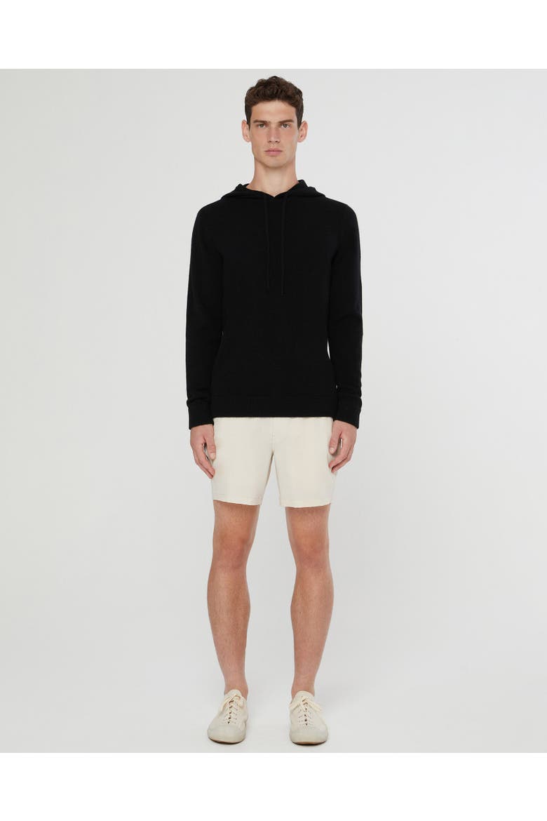 100% Cashmere Hooded Pullover, Alternate, color, BLACK