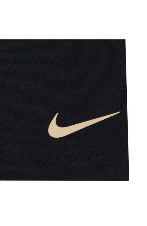 Nike Kids' Swoosh Spirit Crewneck Sweatshirt & Leggings Set In Black