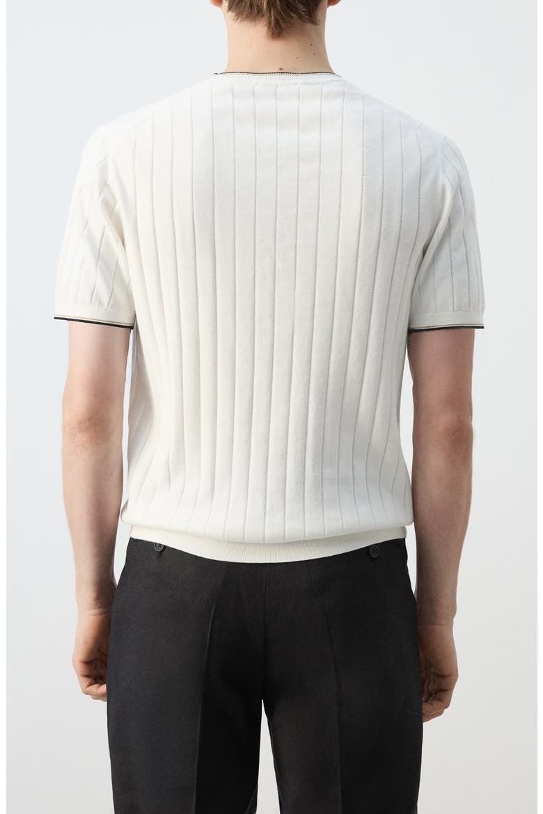 Rib Crewneck Shirt, Alternate, color, OFF WHITE