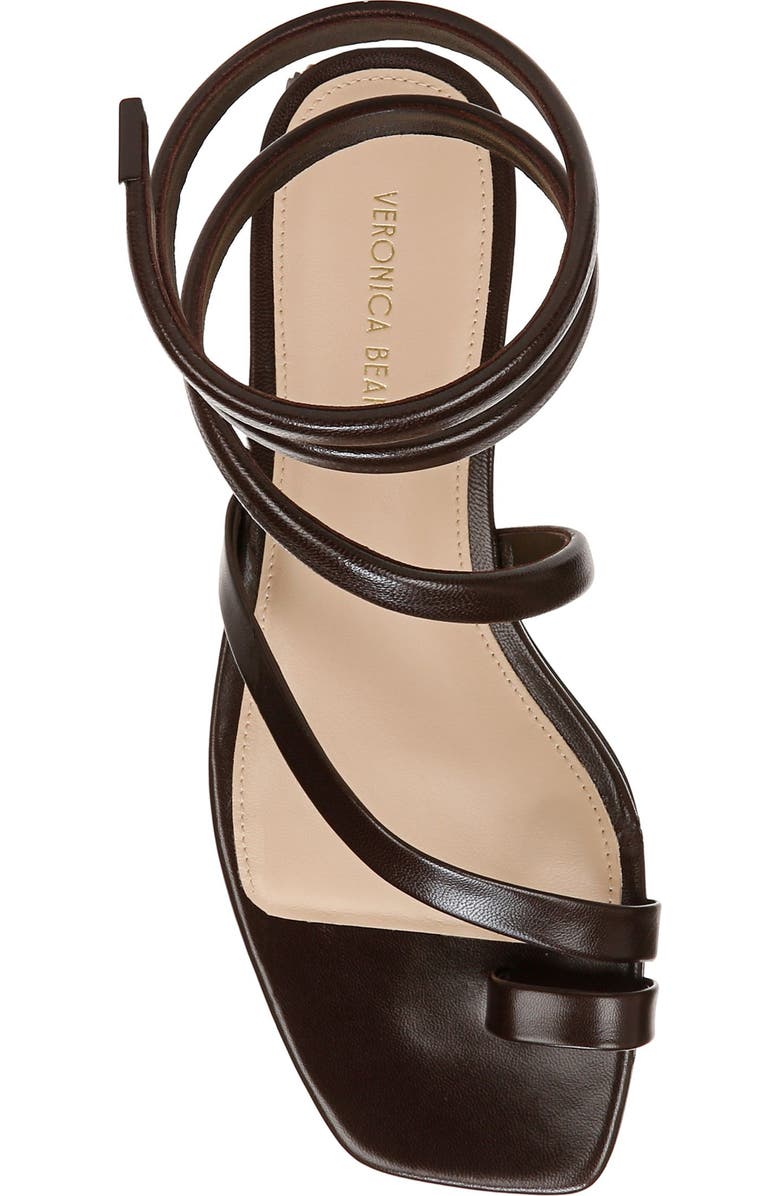 Veronica Beard Allura Ankle Wrap Sandal, Alternate, color, Cacao