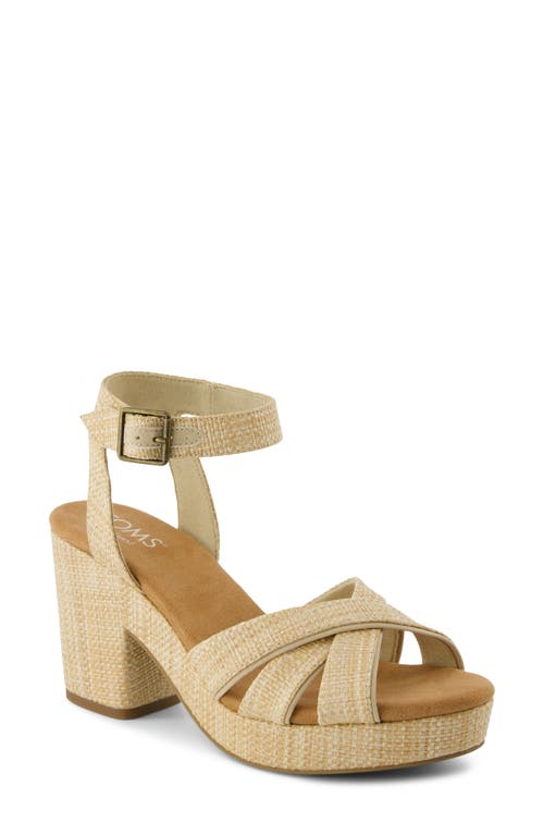 Toms Majorca Ankle Strap Platform Sandal In Natural