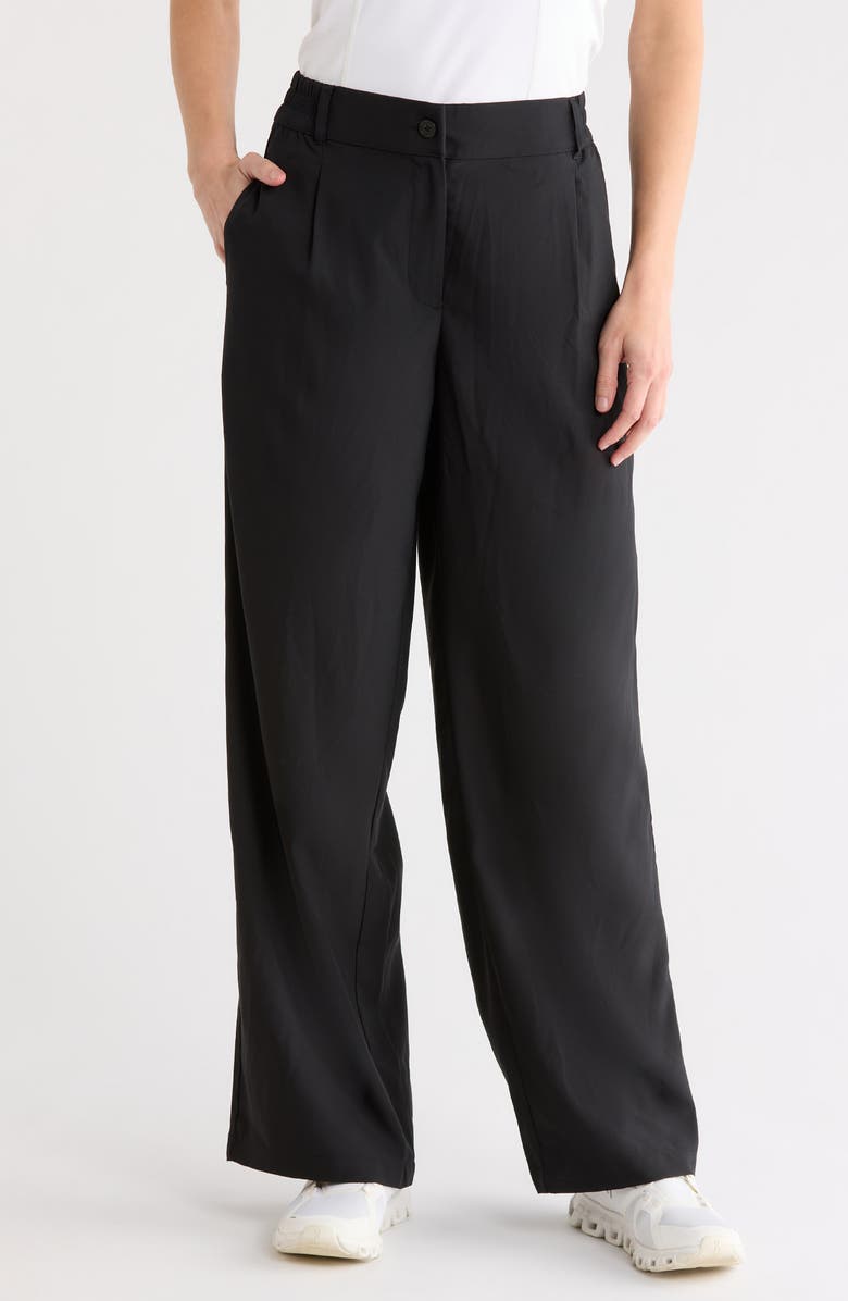 YOGALICIOUS Belmont Wide Leg Pants, Main, color, Black