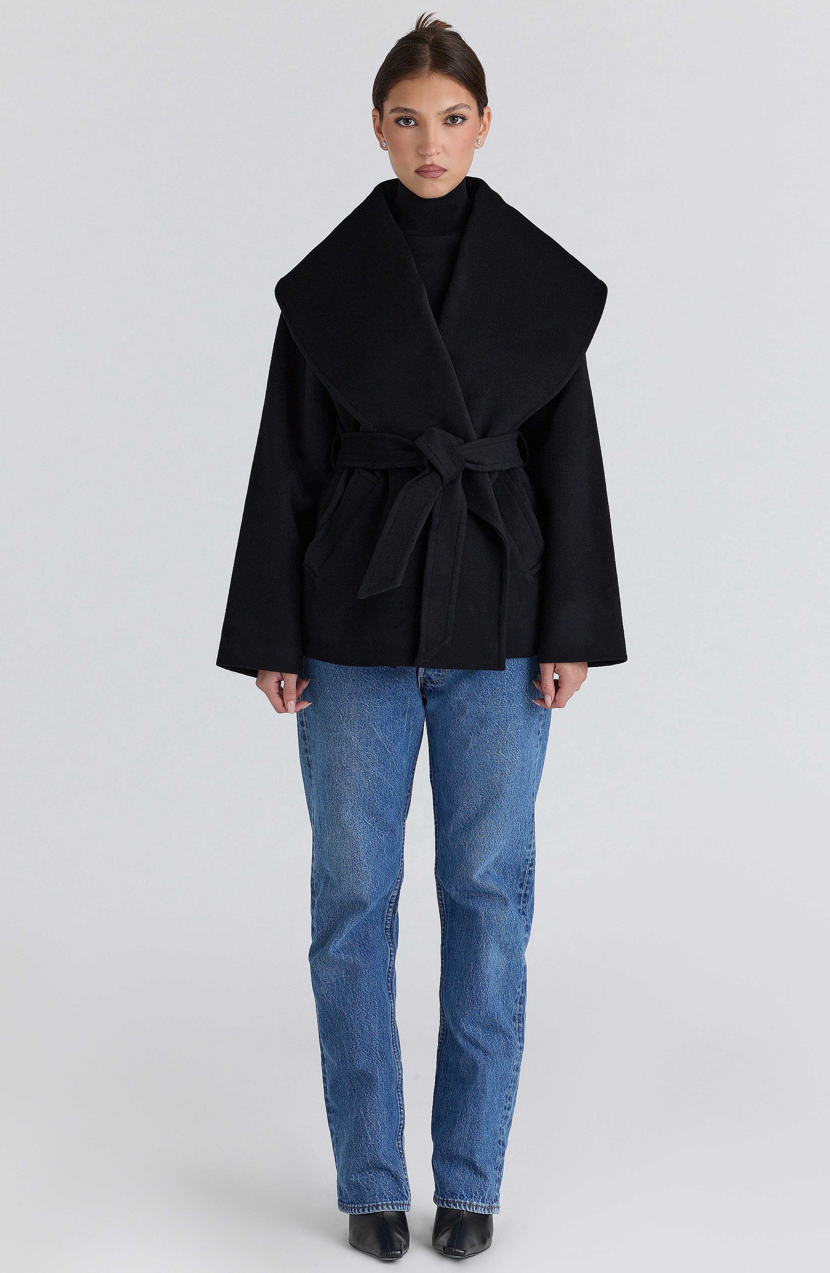 James Shawl Collar Wool Blend Wrap Jacket (Women) | Nordstrom