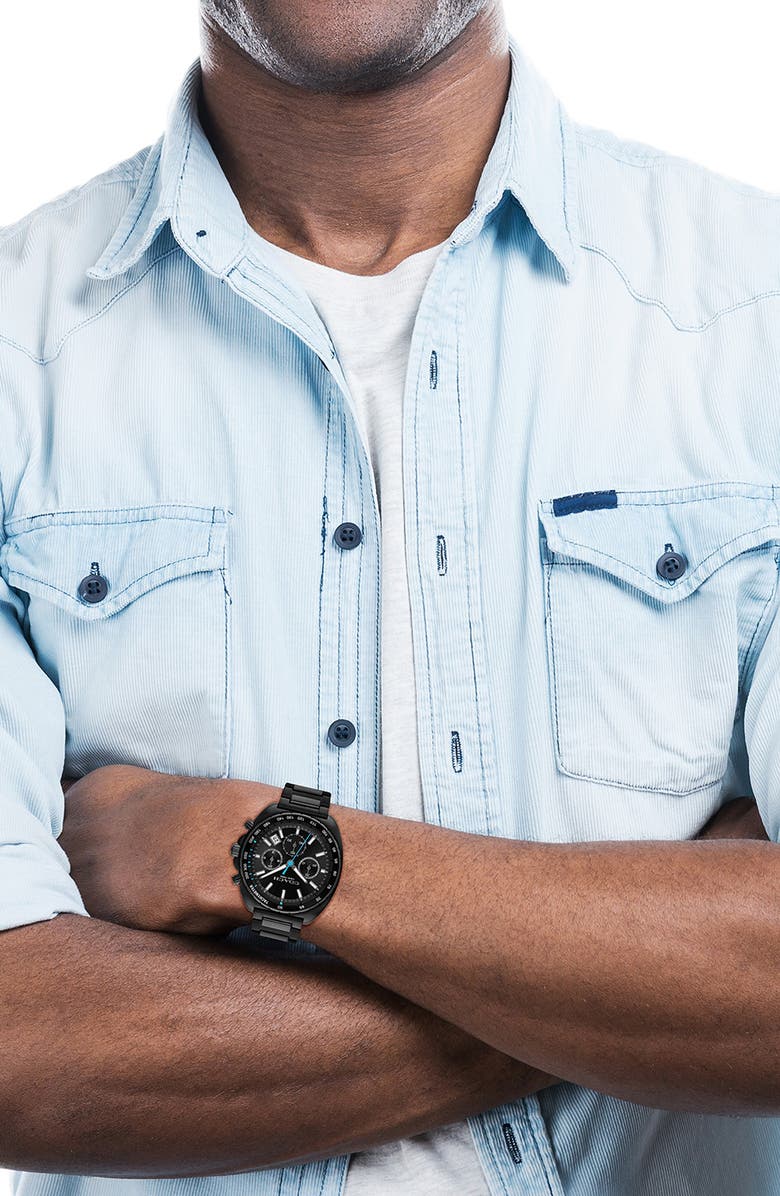 COACH Charter Chronograph Bracelet Watch, 44.5mm, Alternate, color, Black