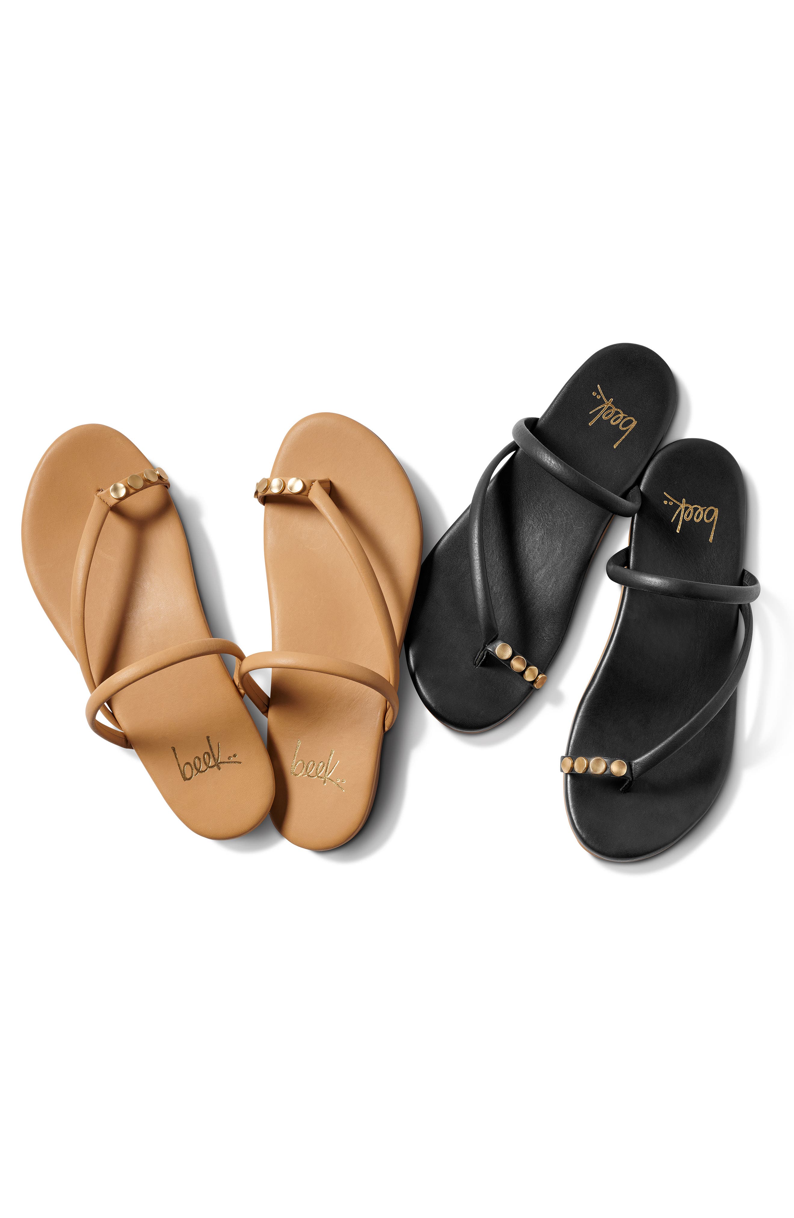 Beek Starbird Studded Toe Ring Slide Sandal, Alternate, color, Black