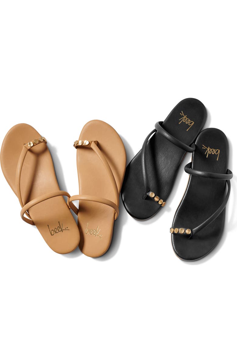 Beek Starbird Studded Toe Ring Slide Sandal, Alternate, color, Black