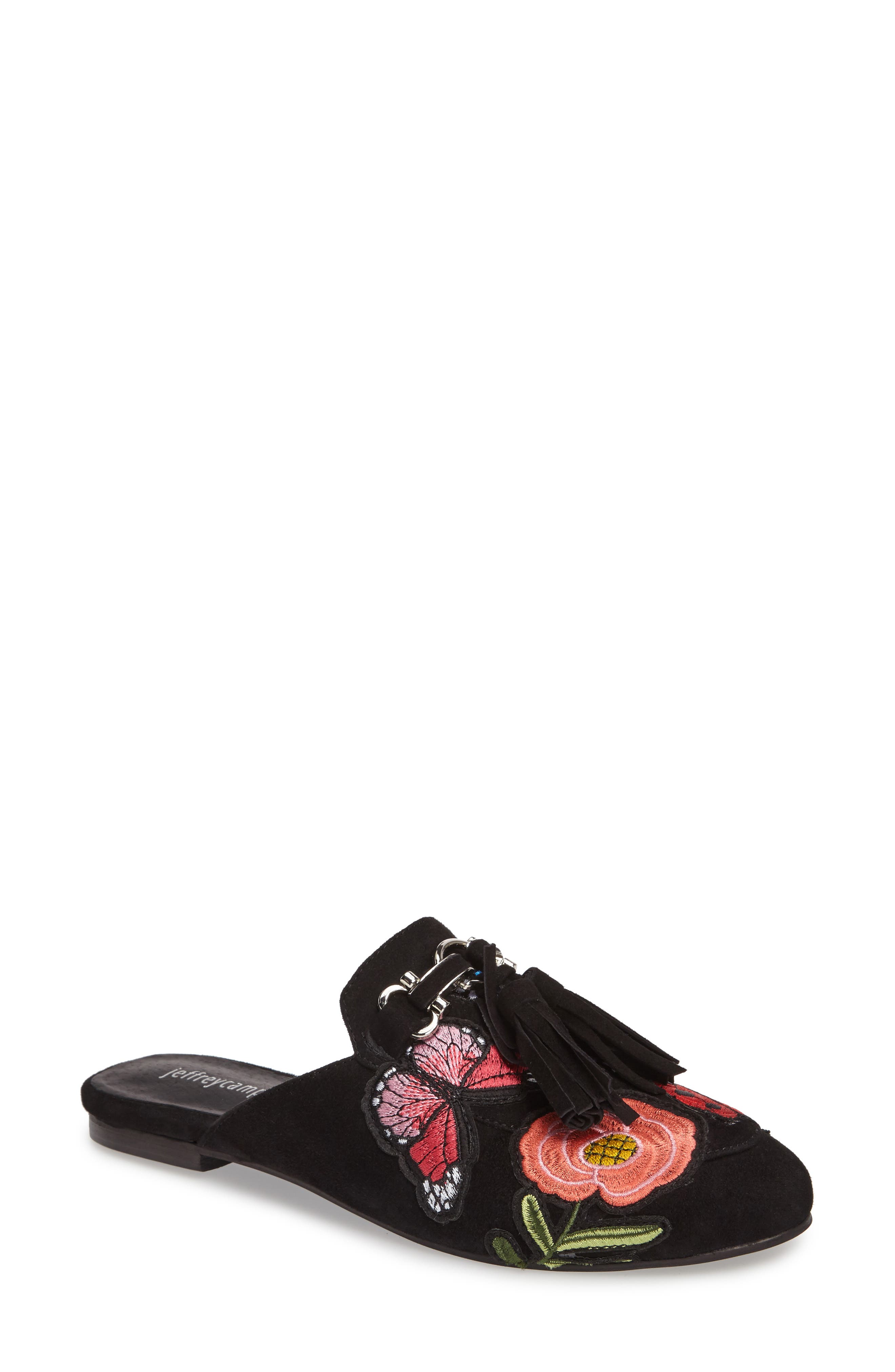 Jeffrey Campbell Apfel Flower Tassel Loafer Mule, Main, color, 