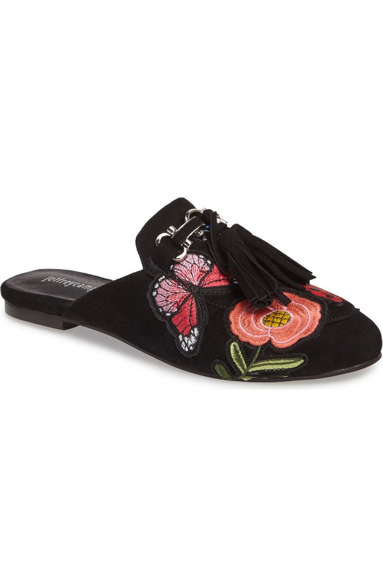 Jeffrey Campbell Apfel Flower Tassel Loafer Mule, Main, color,