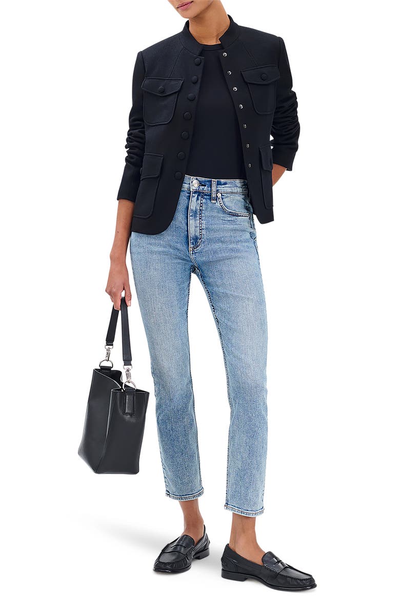 Flexi Wren High Waist Ankle Slim Straight Leg Jeans, Alternate, color, NYASA