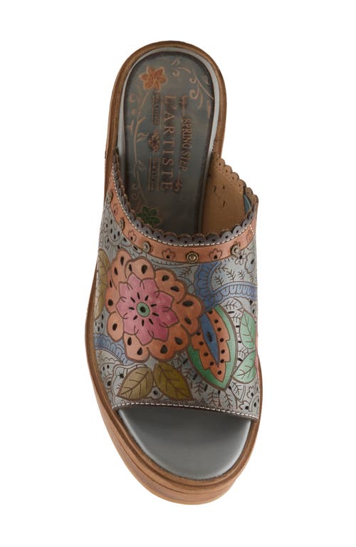L'artiste By Spring Step Calle Platform Wedge Sandal In Denim Multi