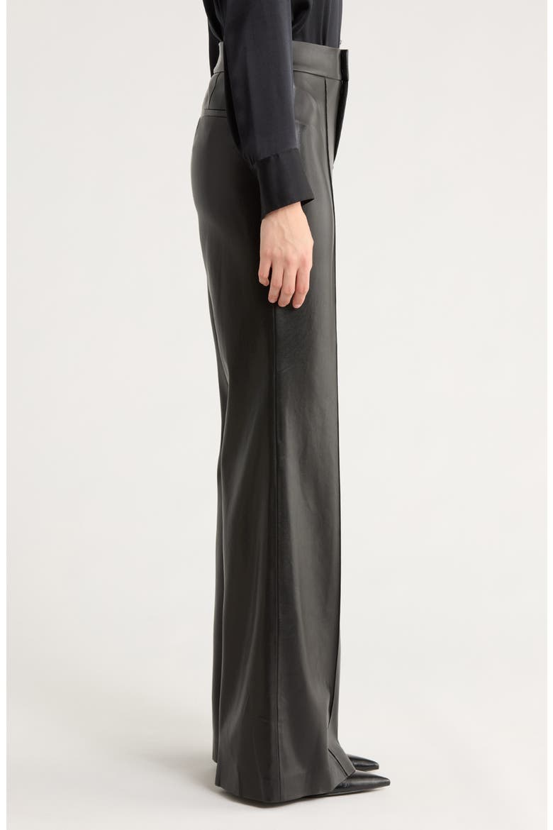 Dylan High Waist Flare Faux Leather Pants, Alternate, color, BLACK