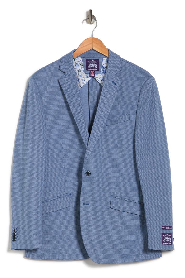 Textured Neat Knit Sport Coat, Alternate, color, BLUE