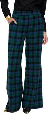 Lily and Lionel London Zena Flared Prince Of Wales Check Print Trouser