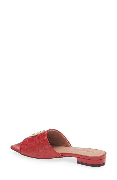 Valentino By Mario Valentino Afrodite Leather Sandal In Red