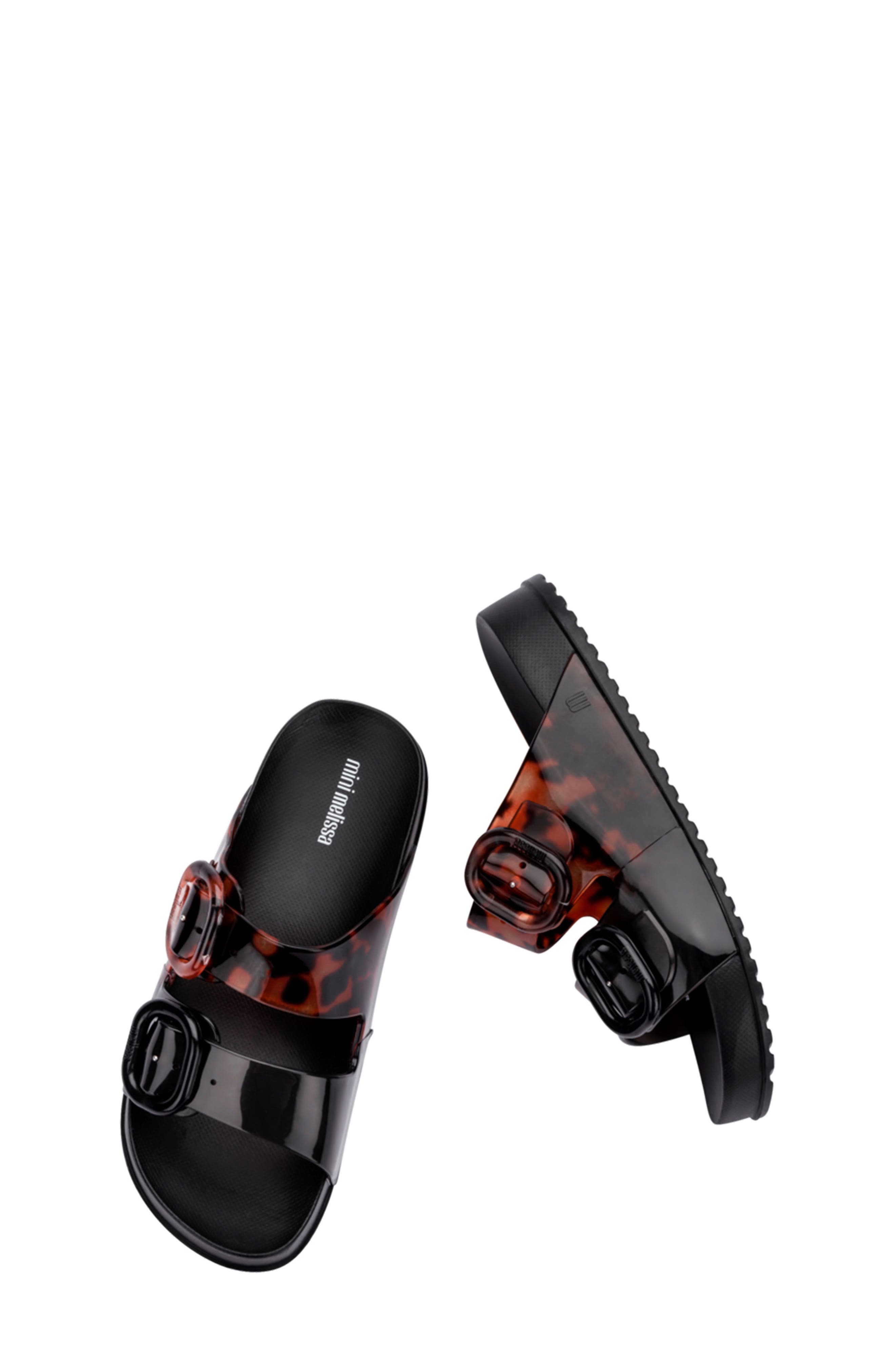 Mini Melissa Kids' Mini Cozy Slide Sandal, Alternate, color, Black