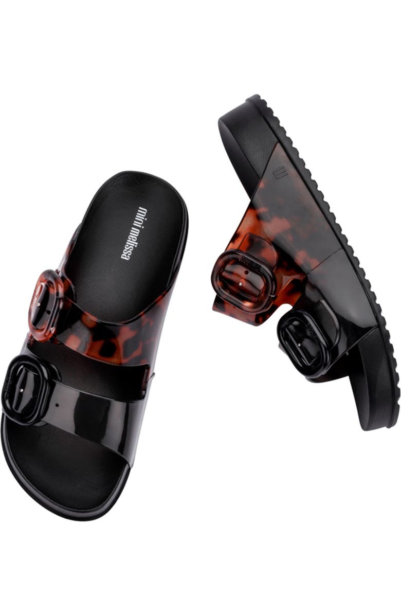 Mini Melissa Kids' Mini Cozy Slide Sandal, Alternate, color, Black