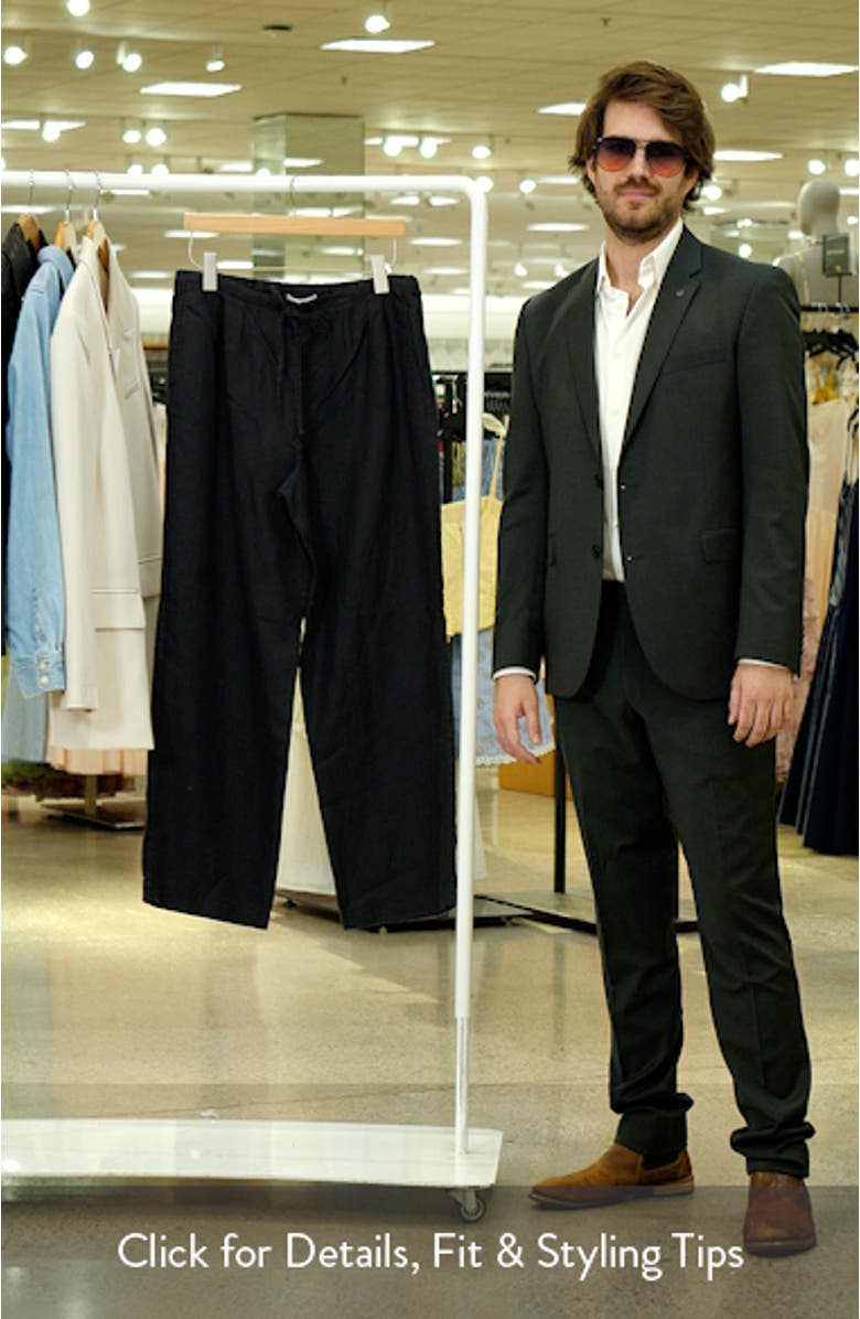 Hudson Linen Drawstring Pants, sales video thumbnail