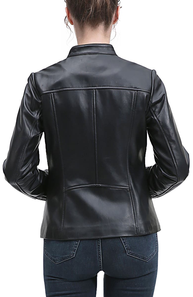 Kimi & Kai Ana Leather Moto Jacket, Alternate, color, Black