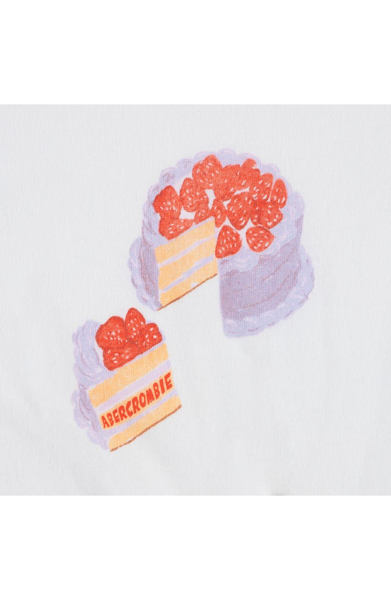 abercrombie kids Kids' Cake Side Knot Graphic T-Shirt, Alternate, color, Bright White