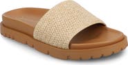 Journee Collection Starr Woven Platform Slide Sandal