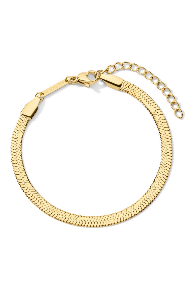 Essentials Herringbone Bracelet, Main, color, GOLD
