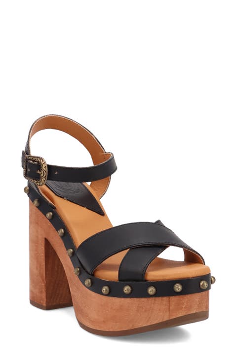 Lotus Ankle Strap Platform Sandal (Women)