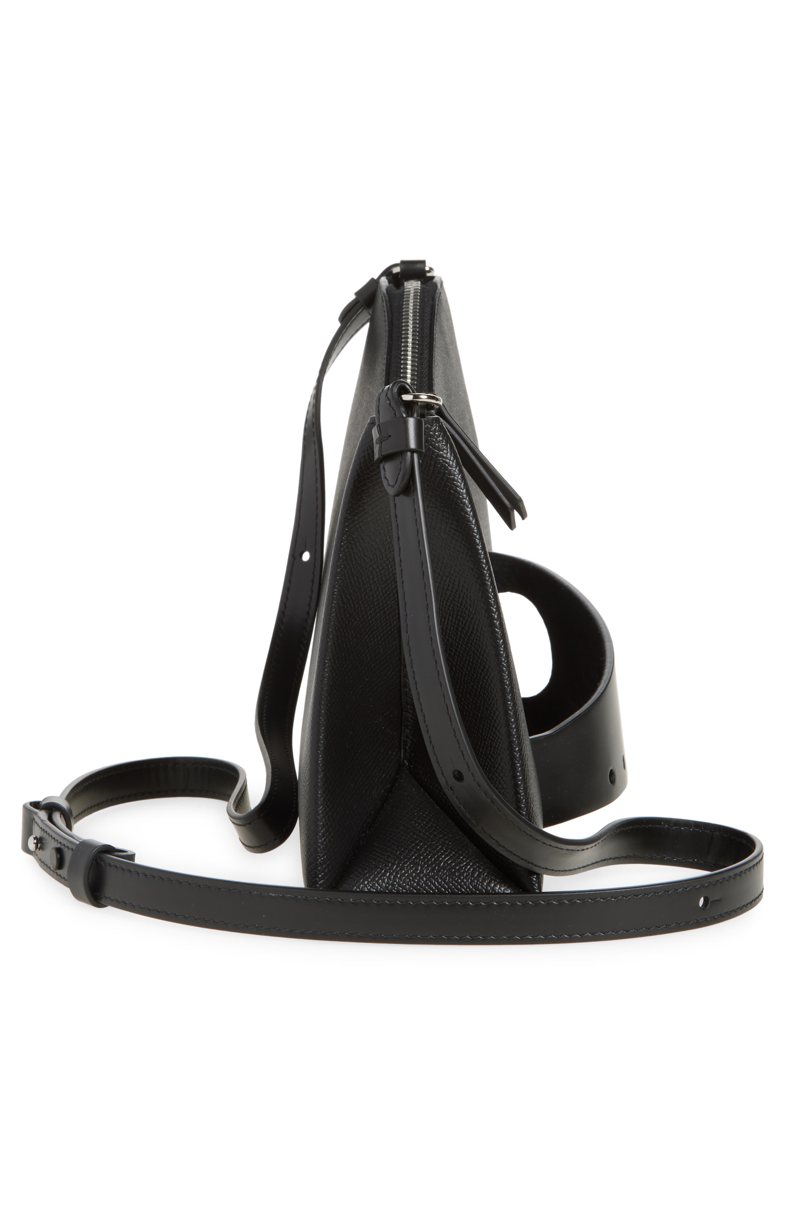 Maison Margiela Small Snatched Leather Shoulder Bag, Alternate, color, 