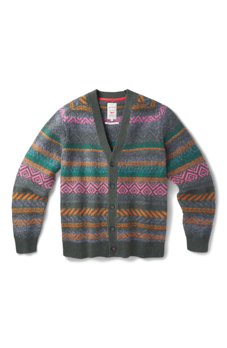 Aubin Fair Isle Wool Cardigan, Alternate, color,