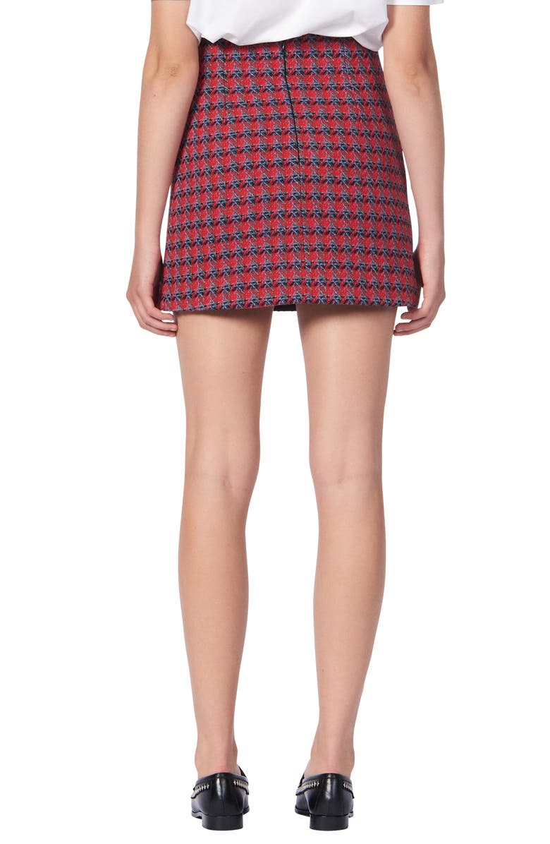 SANDRO Efira Tweed Wool & Cotton Blend Miniskirt, Alternate, color, 