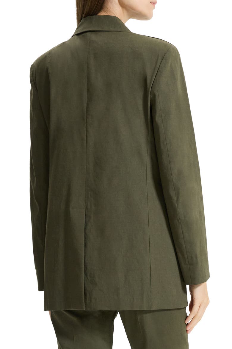 Good Shawl Collar Linen Blend Blazer, Alternate, color, DARK OLIVE