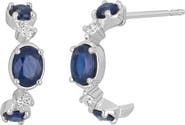 Bony Levy El Mar Sapphire & Diamond Hoop Earrings - 0.07ct.