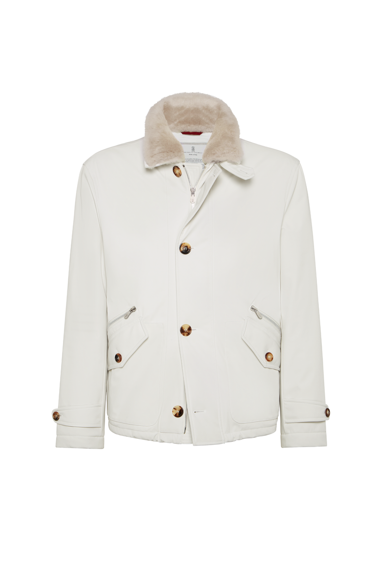 Brunello Cucinelli Bomber jacket with padding, Main, color, Panama