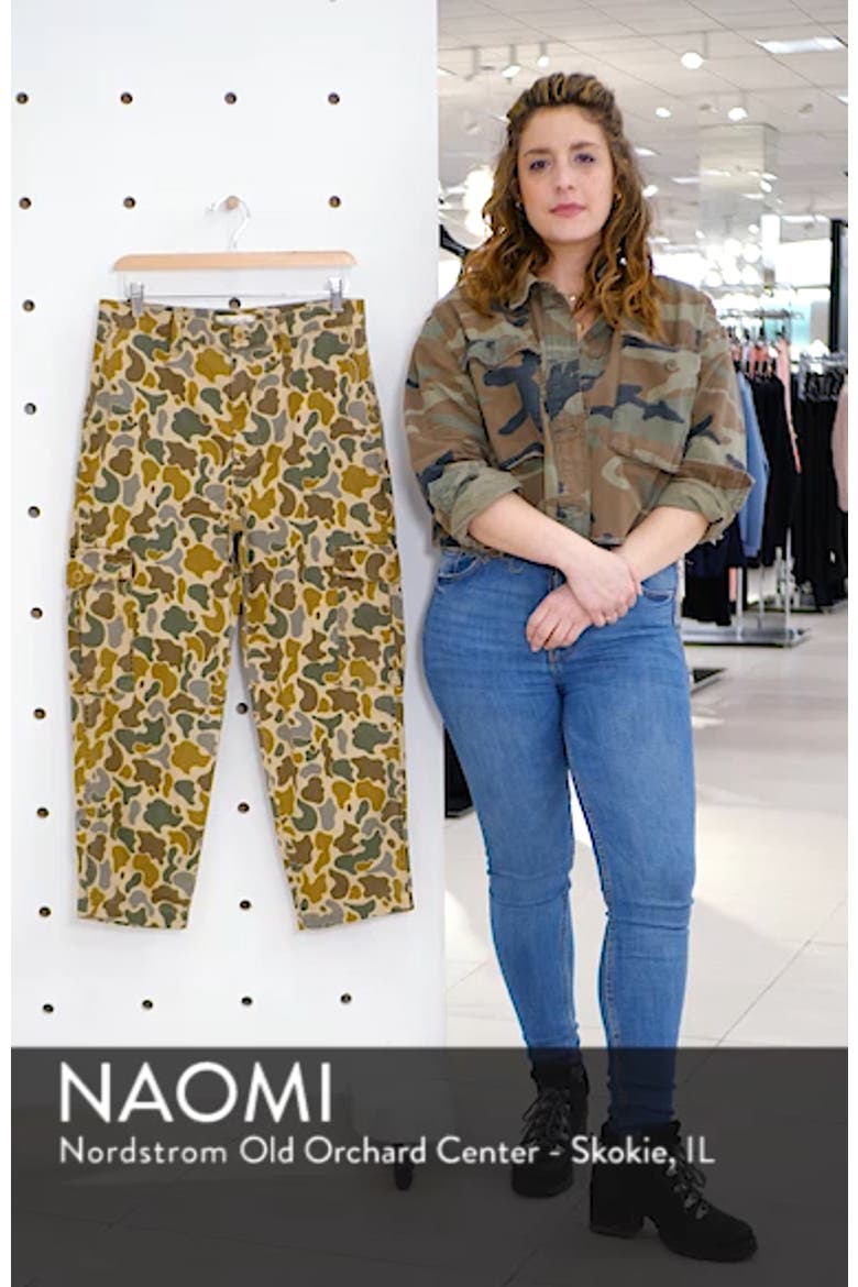 High Waist Camo Cargo Pants video