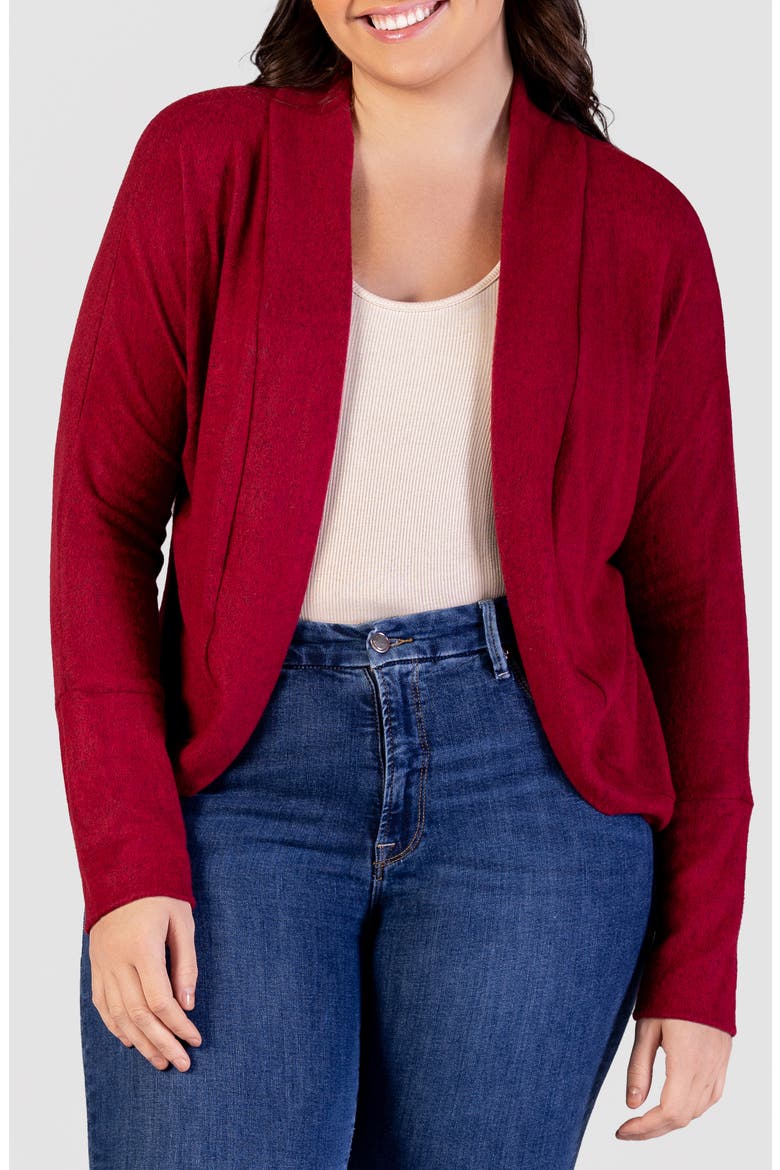 Curved Hem Bolero Jacket, Main, color, RED