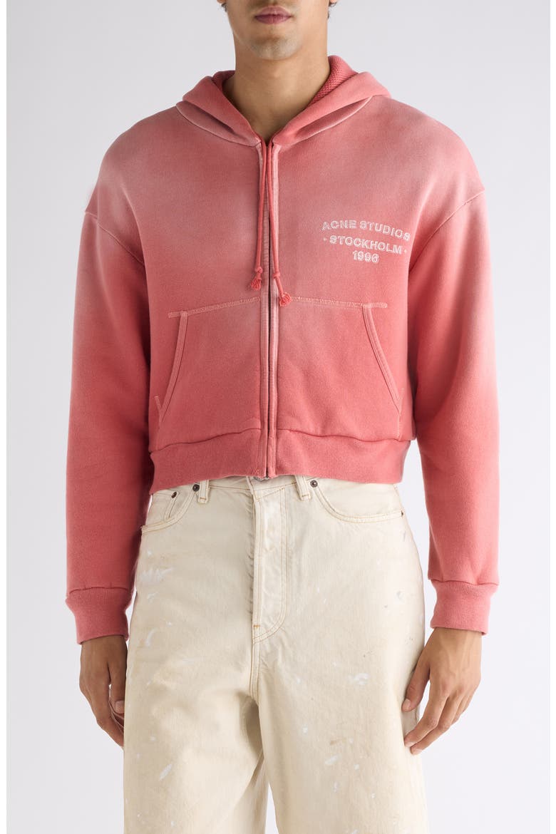 Feida U Sunkissed Crop Zip-Up Hoodie, Main, color, RED