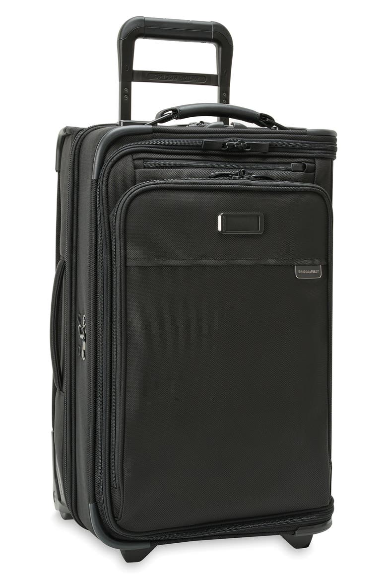 Baseline Upright Wheeled Carry-On Garment Bag, Alternate, color, BLACK