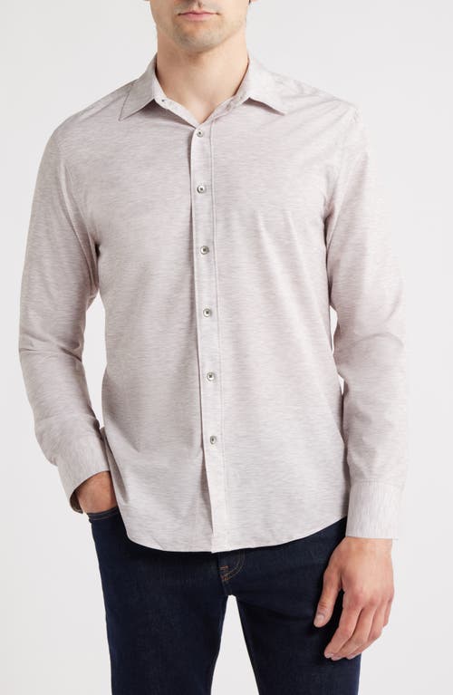 Wrk W.r.k Trim Fit Mélange Performance Button-up Shirt
