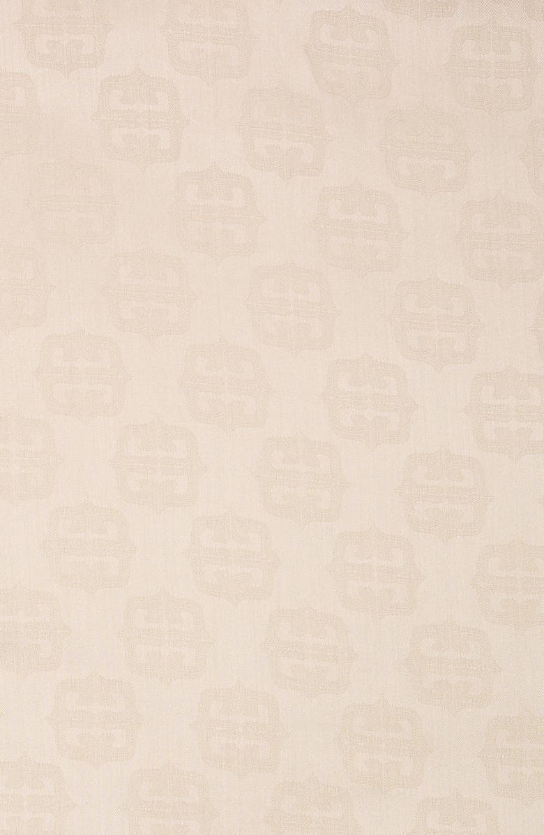 Givenchy 4G Baroque Jacquard Silk & Cotton Blend Scarf, Alternate, color, Natural Beige