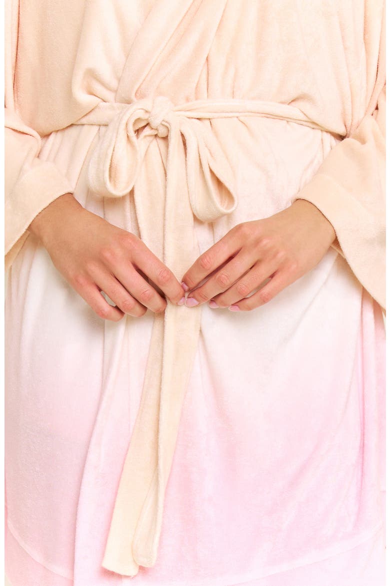 Take a Break Terry Cloth Robe, Alternate, color, SUNRISE DIP-DYE