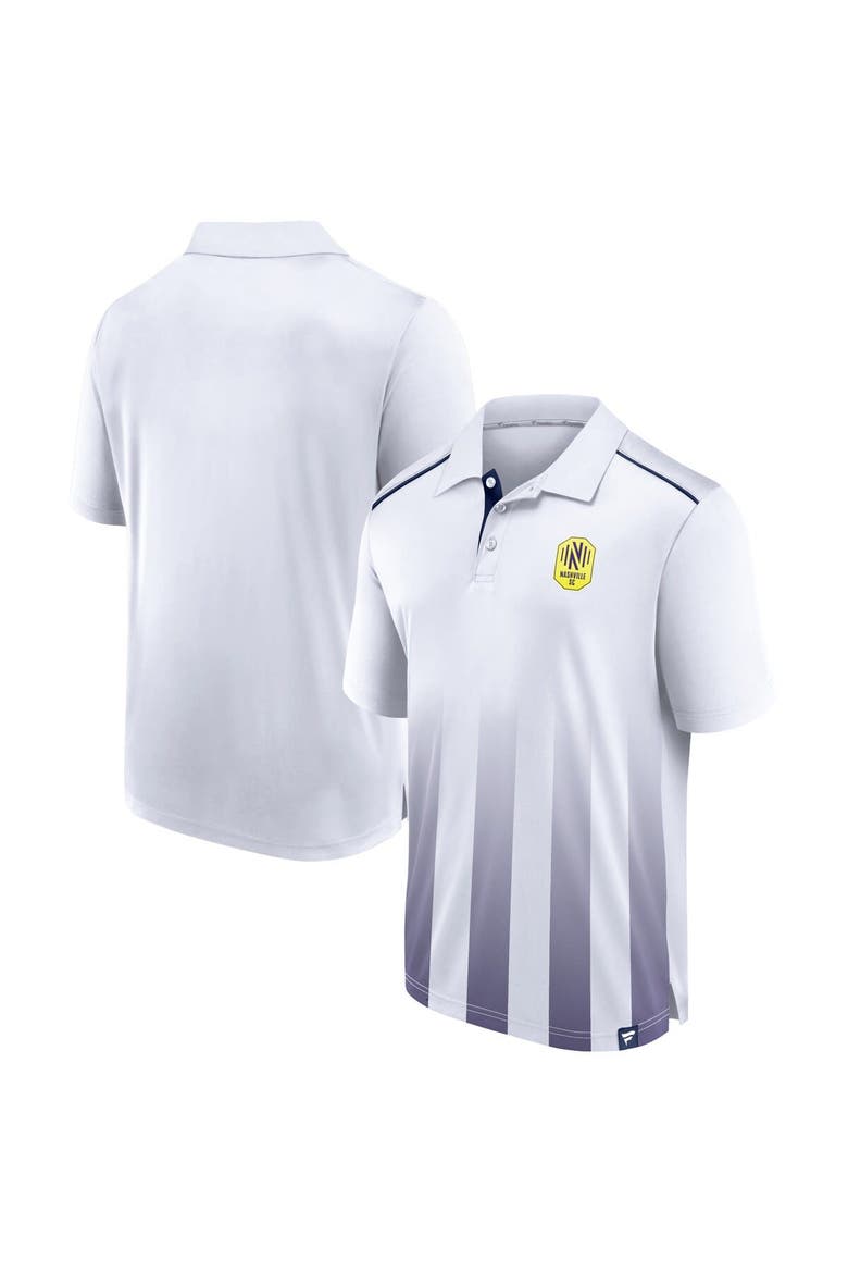 Men's Fanatics Branded White Nashville SC Line Up Fade Polo, Main, color, White