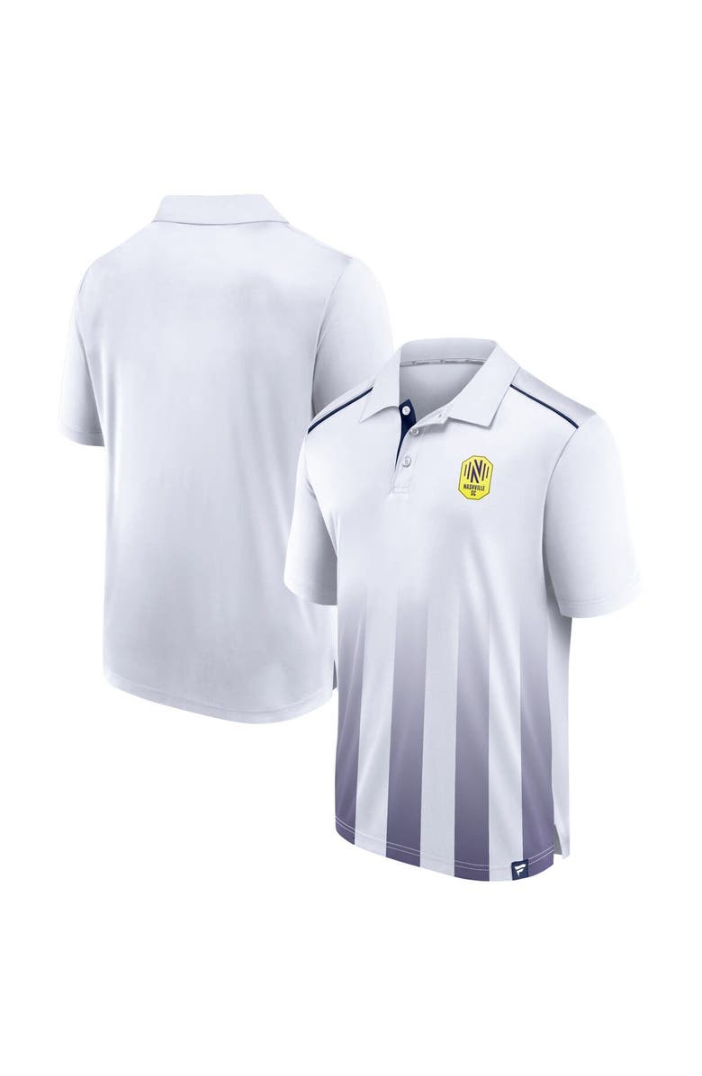 FANATICS Men's Fanatics Branded White Nashville SC Line Up Fade Polo, Main, color, White