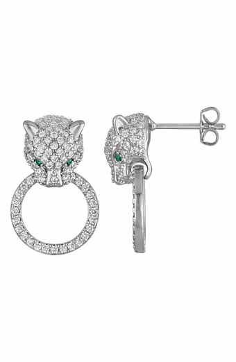 FZN Jaguar Cubic Zirconia Hoop Earrings