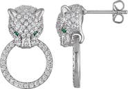 FZN Jaguar Cubic Zirconia Hoop Earrings