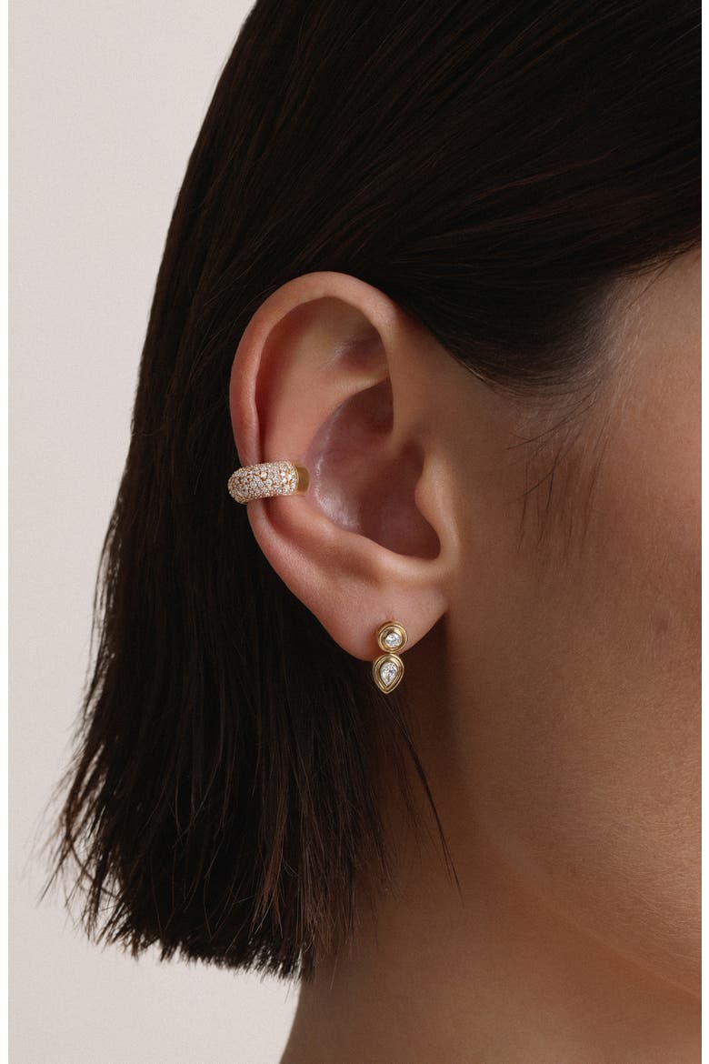 Groovy Lab Grown Diamond Pear Drop Earrings, Alternate, color, 14K YELLOW GOLD